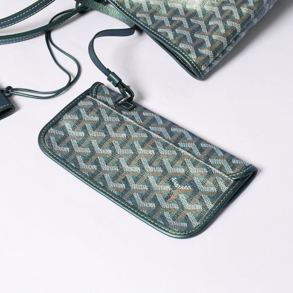 GOYARD ゴヤール Saint Louis GM サンルイGM トートバッグ CHN020247 メタリックグリーン 2024年限定 美品 中古 4a000985