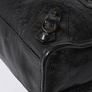 BALENCIAGA バレンシアガ ル シティ Le City バッグ ミニ 300295 ハンドバッグ 2WAY ショルダーバッグ ブラック ブロンズ金具 美品 中古 4a007151