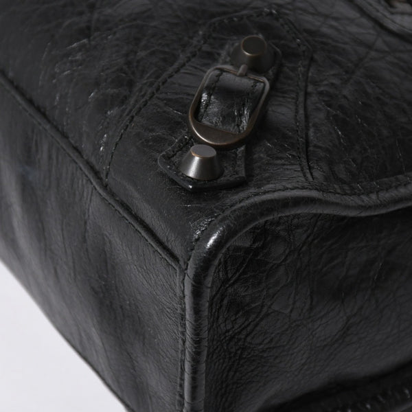 BALENCIAGA バレンシアガ ル シティ Le City バッグ ミニ 300295 ハンドバッグ 2WAY ショルダーバッグ ブラック ブロンズ金具 美品 中古 4a007151