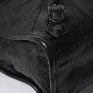 BALENCIAGA バレンシアガ ル シティ Le City バッグ ミニ 300295 ハンドバッグ 2WAY ショルダーバッグ ブラック ブロンズ金具 美品 中古 4a007151