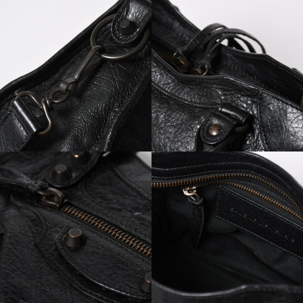 BALENCIAGA バレンシアガ ル シティ Le City バッグ ミニ 300295 ハンドバッグ 2WAY ショルダーバッグ ブラック ブロンズ金具 美品 中古 4a007151