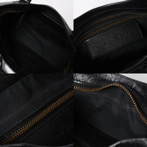 BALENCIAGA バレンシアガ ル シティ Le City バッグ ミニ 300295 ハンドバッグ 2WAY ショルダーバッグ ブラック ブロンズ金具 美品 中古 4a007151
