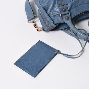 BALENCIAGA バレンシアガ 2WAY ハンドバッグ ショルダーバッグ 240578 ターコイズブルー ブルー ブロンズ金具 美品 中古 4a007058