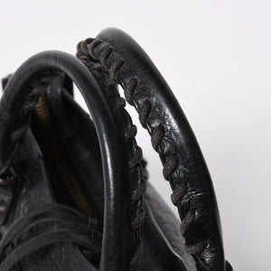 BALENCIAGA バレンシアガ ル シティ Le City バッグ ミニ 300295 ハンドバッグ 2WAY ショルダーバッグ ブラック ブロンズ金具 美品 中古 4a007151