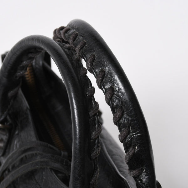 BALENCIAGA バレンシアガ ル シティ Le City バッグ ミニ 300295 ハンドバッグ 2WAY ショルダーバッグ ブラック ブロンズ金具 美品 中古 4a007151