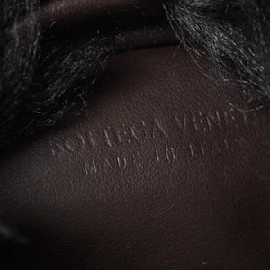 極美品 BOTTEGA VENETA ボッテガヴェネタ ザ チェーン ポーチ ハンドバッグ ショルダーバッグ B09462245M ブラック ブラウン ゴールド金具 中古 4a006592