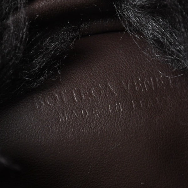 極美品 BOTTEGA VENETA ボッテガヴェネタ ザ チェーン ポーチ ハンドバッグ ショルダーバッグ B09462245M ブラック ブラウン ゴールド金具 中古 4a006592