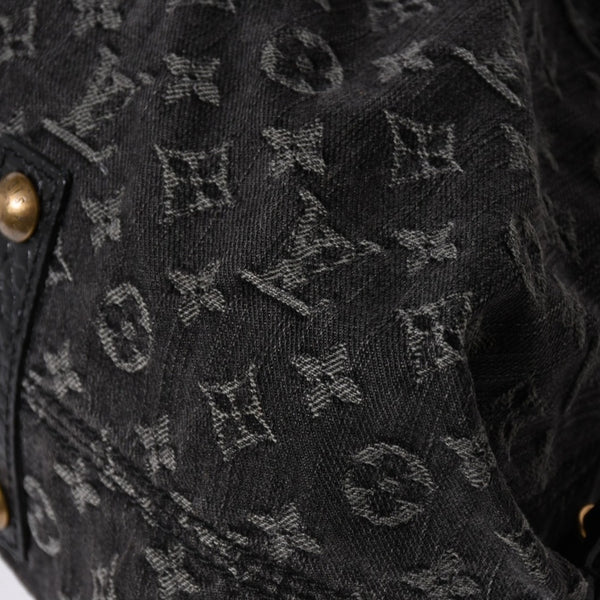 LOUIS VUITTON ルイヴィトン ハンドバッグ モノグラムデニム ネオカヴィGM M95351 ブラック レザー 2way仕様 ゴールド金具 美品 中古 4a007155