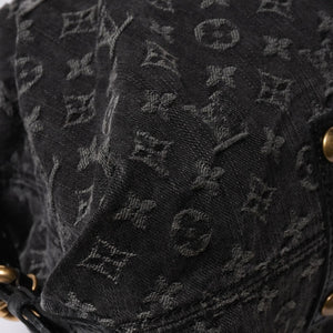 LOUIS VUITTON ルイヴィトン ハンドバッグ モノグラムデニム ネオカヴィGM M95351 ブラック レザー 2way仕様 ゴールド金具 美品 中古 4a007155