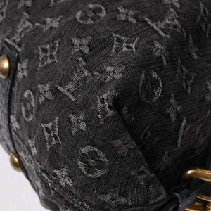 LOUIS VUITTON ルイヴィトン ハンドバッグ モノグラムデニム ネオカヴィGM M95351 ブラック レザー 2way仕様 ゴールド金具 美品 中古 4a007155