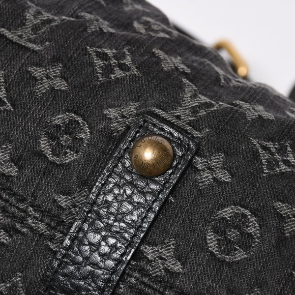 LOUIS VUITTON ルイヴィトン ハンドバッグ モノグラムデニム ネオカヴィGM M95351 ブラック レザー 2way仕様 ゴールド金具 美品 中古 4a007155