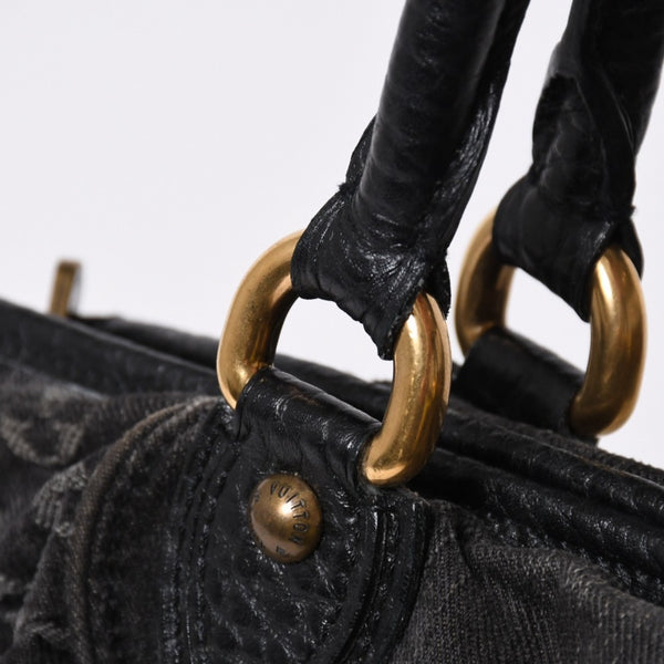 LOUIS VUITTON ルイヴィトン ハンドバッグ モノグラムデニム ネオカヴィGM M95351 ブラック レザー 2way仕様 ゴールド金具 美品 中古 4a007155