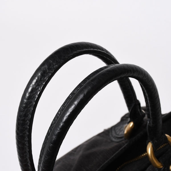 LOUIS VUITTON ルイヴィトン ハンドバッグ モノグラムデニム ネオカヴィGM M95351 ブラック レザー 2way仕様 ゴールド金具 美品 中古 4a007155