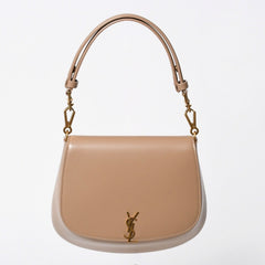 新品同様 SAINT LAURENT PARIS サンローラン パリ ヴォルテール ミニ ワンショルダーバッグ 800846 ベージュ レザー ゴールド金具 中古 4a006940