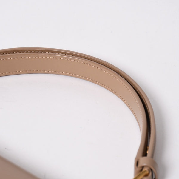 新品同様 SAINT LAURENT PARIS サンローラン パリ ヴォルテール ミニ ワンショルダーバッグ 800846 ベージュ レザー ゴールド金具 中古 4a006940