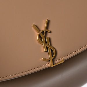 新品同様 SAINT LAURENT PARIS サンローラン パリ ヴォルテール ミニ ワンショルダーバッグ 800846 ベージュ レザー ゴールド金具 中古 4a006940