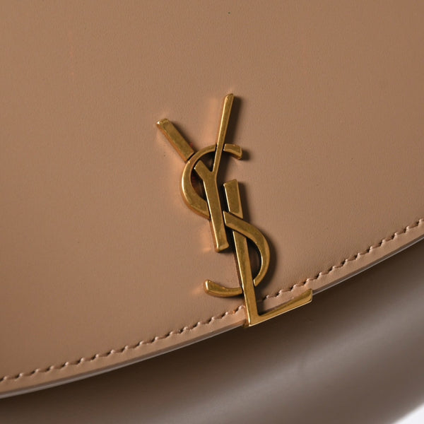 新品同様 SAINT LAURENT PARIS サンローラン パリ ヴォルテール ミニ ワンショルダーバッグ 800846 ベージュ レザー ゴールド金具 中古 4a006940