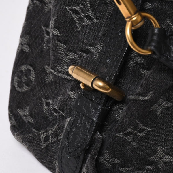 LOUIS VUITTON ルイヴィトン ハンドバッグ モノグラムデニム ネオカヴィGM M95351 ブラック レザー 2way仕様 ゴールド金具 美品 中古 4a007155