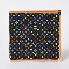 新品同様 LOUIS VUITTON ルイヴィトン ヴァンドレディ ノートブック R20897 村上隆 モノグラムマルチカラー ノワール ゴールド金具 中古 4a007170