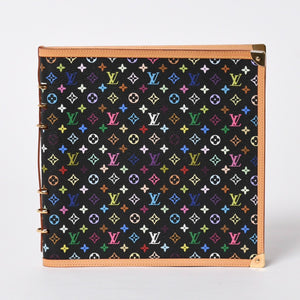新品同様 LOUIS VUITTON ルイヴィトン ヴァンドレディ ノートブック R20897 村上隆 モノグラムマルチカラー ノワール ゴールド金具 中古 4a007170