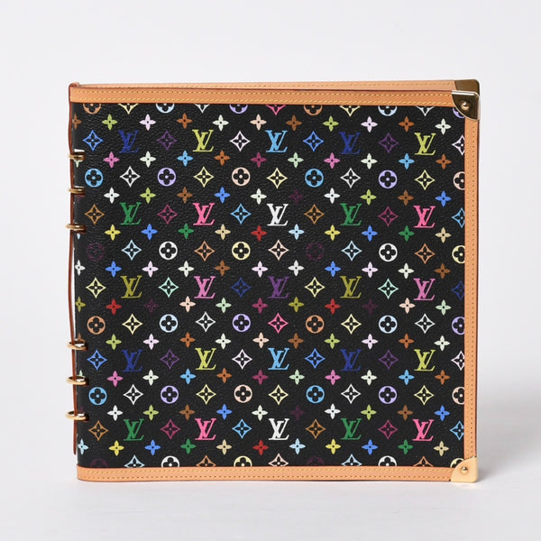 新品同様 LOUIS VUITTON ルイヴィトン ヴァンドレディ ノートブック R20897 村上隆 モノグラムマルチカラー ノワール ゴールド金具 中古 4a007170