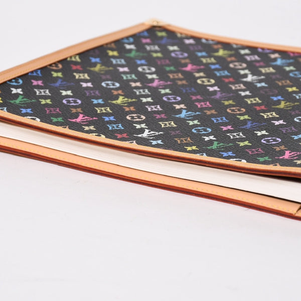 新品同様 LOUIS VUITTON ルイヴィトン ヴァンドレディ ノートブック R20897 村上隆 モノグラムマルチカラー ノワール ゴールド金具 中古 4a007170