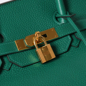極美品 HERMES エルメス バーキン35 ハンドバッグ C刻印 トリヨンクレマンス ヴェールヴェルティゴ GD金具 内縫い 2018年製 中古 4a007159