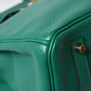 極美品 HERMES エルメス バーキン35 ハンドバッグ C刻印 トリヨンクレマンス ヴェールヴェルティゴ GD金具 内縫い 2018年製 中古 4a007159