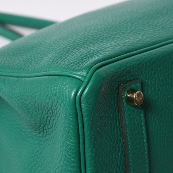 極美品 HERMES エルメス バーキン35 ハンドバッグ C刻印 トリヨンクレマンス ヴェールヴェルティゴ GD金具 内縫い 2018年製 中古 4a007159
