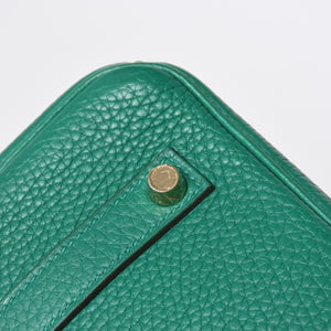 極美品 HERMES エルメス バーキン35 ハンドバッグ C刻印 トリヨンクレマンス ヴェールヴェルティゴ GD金具 内縫い 2018年製 中古 4a007159