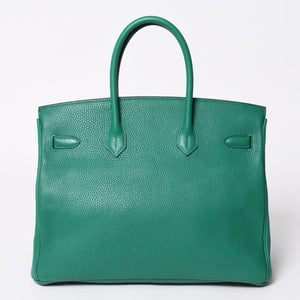 極美品 HERMES エルメス バーキン35 ハンドバッグ C刻印 トリヨンクレマンス ヴェールヴェルティゴ GD金具 内縫い 2018年製 中古 4a007159
