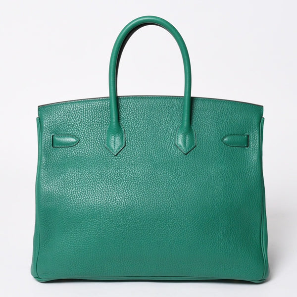 極美品 HERMES エルメス バーキン35 ハンドバッグ C刻印 トリヨンクレマンス ヴェールヴェルティゴ GD金具 内縫い 2018年製 中古 4a007159