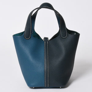 新品同様 HERMES エルメス ピコタンロック18 ハンドバッグ Y刻印 トリヨンクレマンス ヴェールシプレ ヴェールボスフォール SV金具 中古 4a006954