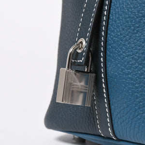 新品同様 HERMES エルメス ピコタンロック18 ハンドバッグ Y刻印 トリヨンクレマンス ヴェールシプレ ヴェールボスフォール SV金具 中古 4a006954