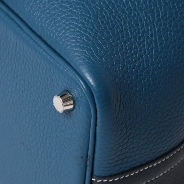 新品同様 HERMES エルメス ピコタンロック18 ハンドバッグ Y刻印 トリヨンクレマンス ヴェールシプレ ヴェールボスフォール SV金具 中古 4a006954