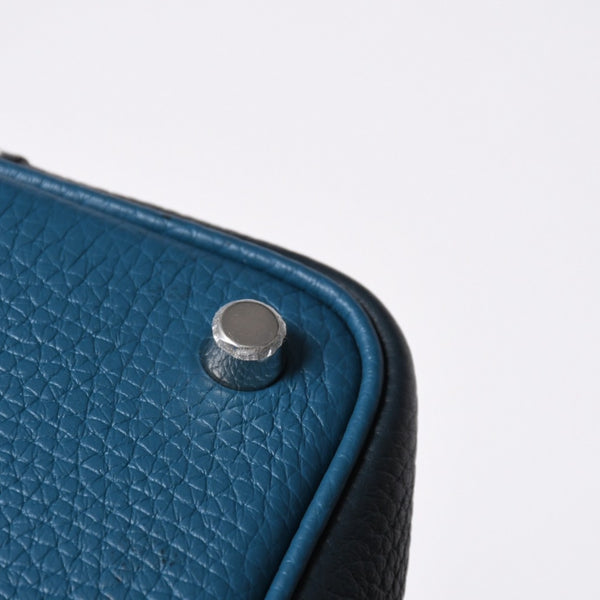 新品同様 HERMES エルメス ピコタンロック18 ハンドバッグ Y刻印 トリヨンクレマンス ヴェールシプレ ヴェールボスフォール SV金具 中古 4a006954