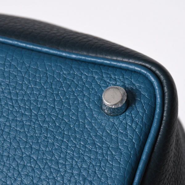 新品同様 HERMES エルメス ピコタンロック18 ハンドバッグ Y刻印 トリヨンクレマンス ヴェールシプレ ヴェールボスフォール SV金具 中古 4a006954