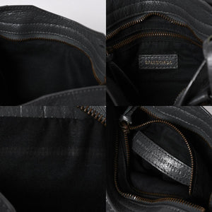 極美品 BALENCIAGA バレンシアガ クラシック ミニ シティ 2WAYバッグ 300295 レザー グレー アンティークゴールド金具 中古 4a007163