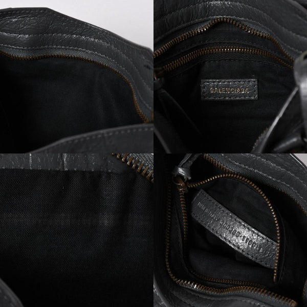 極美品 BALENCIAGA バレンシアガ クラシック ミニ シティ 2WAYバッグ 300295 レザー グレー アンティークゴールド金具 中古 4a007163