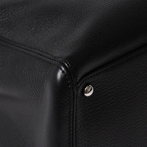 新品同様 CHANEL シャネル エグゼクティブ ミディアム トートバッグ A15206 21番台 ココマーク キャビアスキン ブラック 中古 4a007162