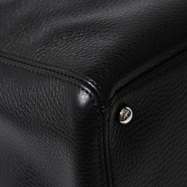 新品同様 CHANEL シャネル エグゼクティブ ミディアム トートバッグ A15206 21番台 ココマーク キャビアスキン ブラック 中古 4a007162