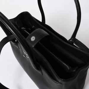新品同様 CHANEL シャネル エグゼクティブ ミディアム トートバッグ A15206 21番台 ココマーク キャビアスキン ブラック 中古 4a007162