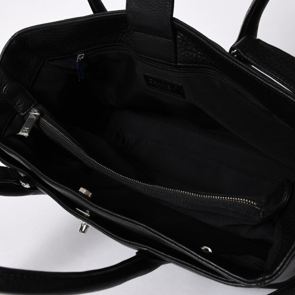 新品同様 CHANEL シャネル エグゼクティブ ミディアム トートバッグ A15206 21番台 ココマーク キャビアスキン ブラック 中古 4a007162