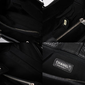 新品同様 CHANEL シャネル エグゼクティブ ミディアム トートバッグ A15206 21番台 ココマーク キャビアスキン ブラック 中古 4a007162