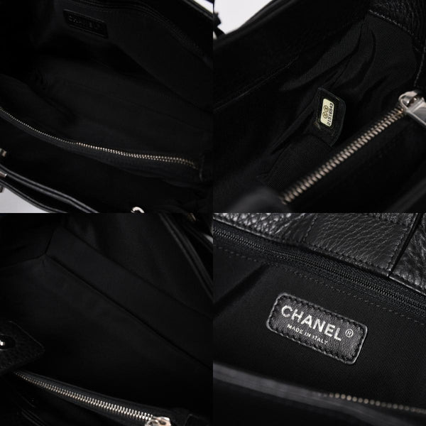 新品同様 CHANEL シャネル エグゼクティブ ミディアム トートバッグ A15206 21番台 ココマーク キャビアスキン ブラック 中古 4a007162