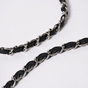 新品同様 CHANEL シャネル デカマトラッセ30 Wチェーンショルダーバッグ 18番台 ココマーク キャビアスキン ブラック シルバー金具 中古 4a007160