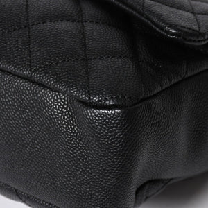 新品同様 CHANEL シャネル デカマトラッセ30 Wチェーンショルダーバッグ 18番台 ココマーク キャビアスキン ブラック シルバー金具 中古 4a007160