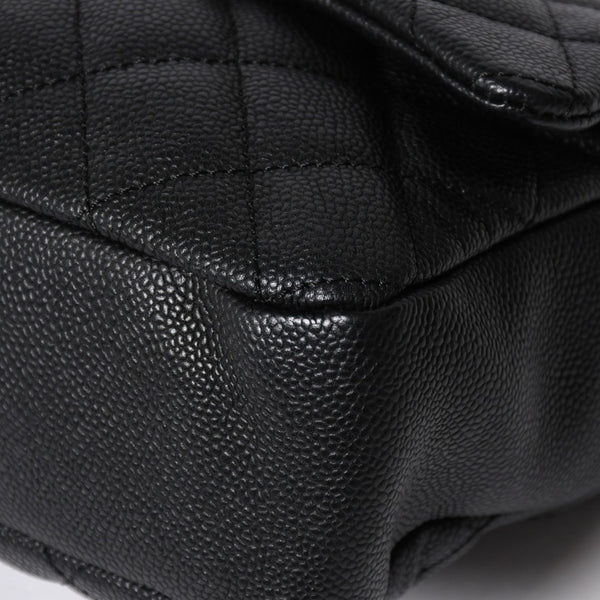 新品同様 CHANEL シャネル デカマトラッセ30 Wチェーンショルダーバッグ 18番台 ココマーク キャビアスキン ブラック シルバー金具 中古 4a007160