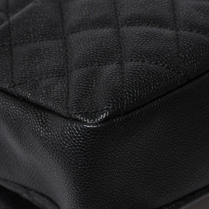 新品同様 CHANEL シャネル デカマトラッセ30 Wチェーンショルダーバッグ 18番台 ココマーク キャビアスキン ブラック シルバー金具 中古 4a007160