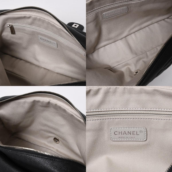 新品同様 CHANEL シャネル デカマトラッセ30 Wチェーンショルダーバッグ 18番台 ココマーク キャビアスキン ブラック シルバー金具 中古 4a007160